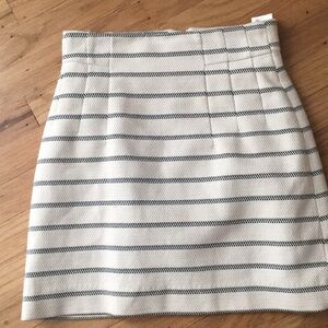 H&M striped high waist mini skirt
